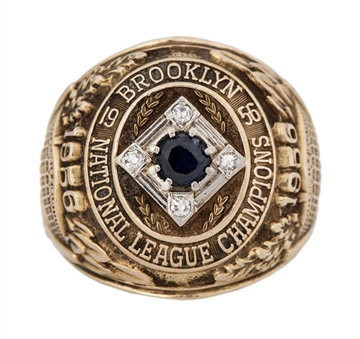 1956 Brooklyn Dodgers N.L. Championship Players Ring - Sal Maglie (Maglie LOA)- Final Pennant In Brooklyn!